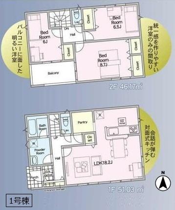 クレイドルガーデン　古河市小堤第３　全２棟１号棟