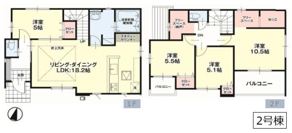 リガーレ　小山市城西２期　全３棟　２号棟