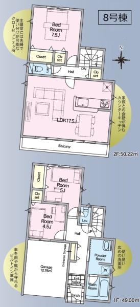 クレイドルガーデン　結城市結城第４３　全４棟　８号棟