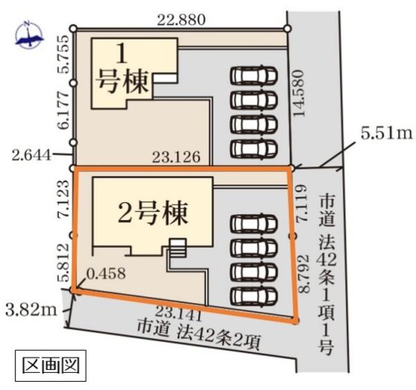 リーブルガーデン 久喜佐間 全2棟 2号棟(区画図)