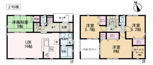 クレイドルガーデン　常総市新石下第１０　全２棟　２号棟
