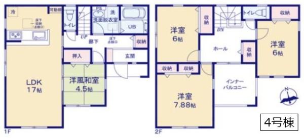 リーブルガーデン　第１小山中久喜　全５棟　４号棟