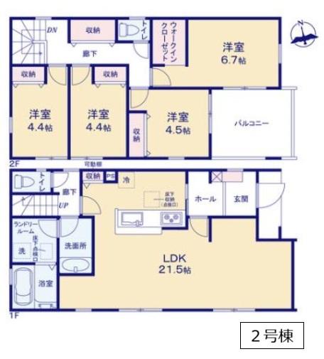 リーブルガーデン　古河大山第３　全２棟　２号棟