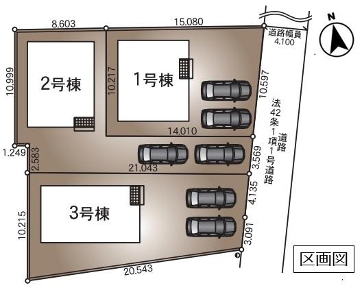 クレイドルガーデン　小山市喜沢第８　全３棟　１号棟