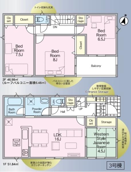 クレイドルガーデン　小山市横倉第４　Ⅰ期　全３棟　３号棟