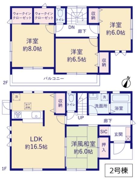 リーブルガーデン　野木友沼　全３棟　２号棟