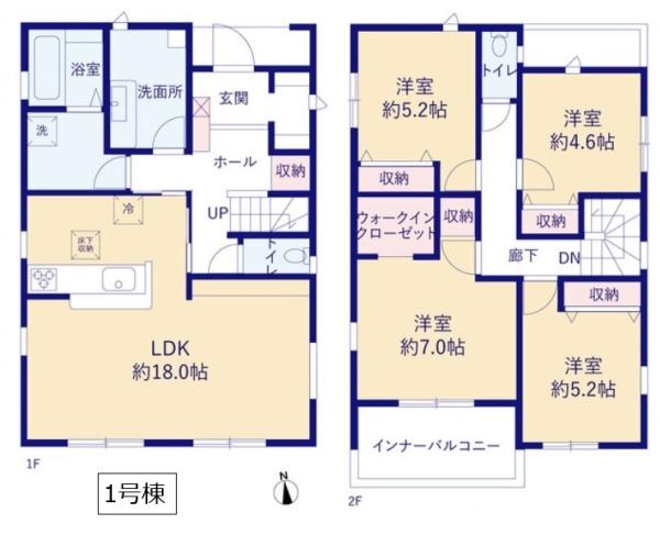 リーブルガーデン　古河下辺見第８　全４棟　1号棟