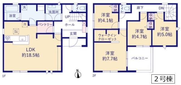 リーブルガーデン　古河下辺見第８　全４棟　２号棟