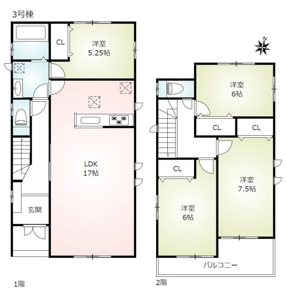 新築戸建　千種区香流橋1丁目　全3棟　3号棟