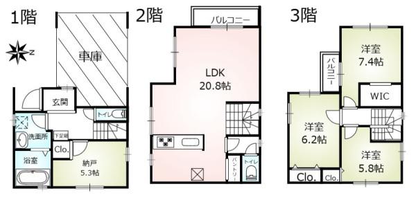 名古屋市千種区上野１丁目の新築一戸建