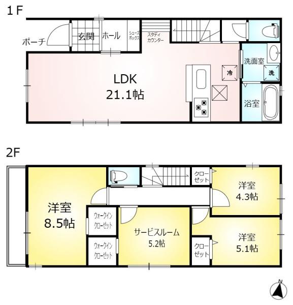 新築戸建　千種区萱場２丁目　全６棟　１号棟