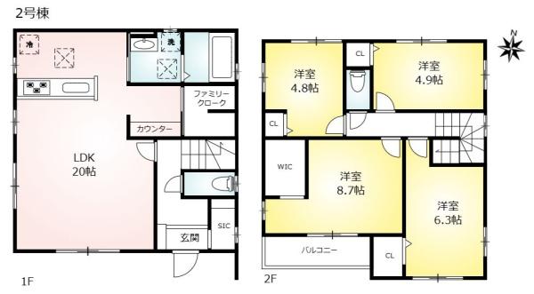 新築戸建　瑞穂区上坂町2丁目　全3棟　2号棟