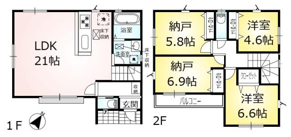 新築戸建　昭和区安田通6丁目　全2棟　1号棟