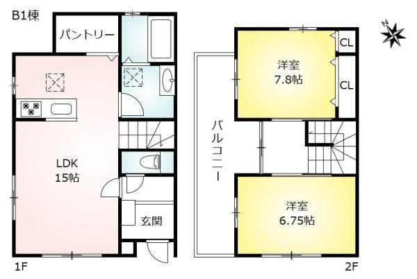 新築戸建　昭和区田面町1丁目　全3棟　B1棟