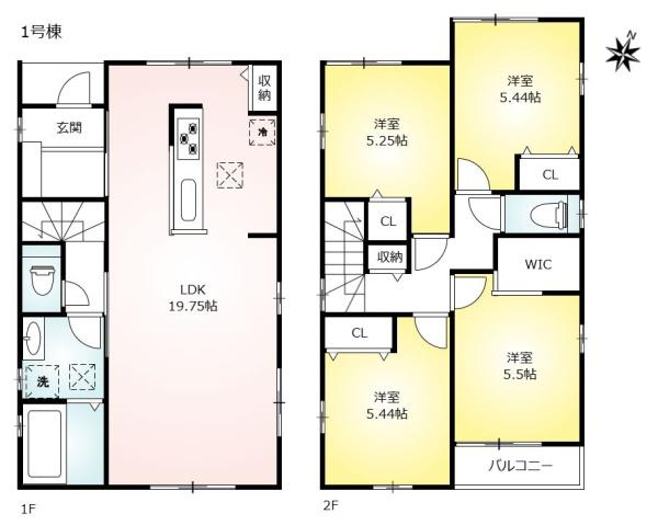新築戸建　瑞穂区白砂町3丁目　全2棟　1号棟
