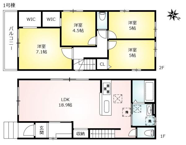 新築戸建　瑞穂区中根町4丁目　全2棟　1号棟