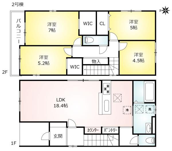 新築戸建　瑞穂区萩山町2丁目　全6棟　2号棟