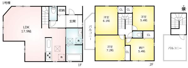 新築戸建　瑞穂区軍水町2丁目　全3棟　1号棟