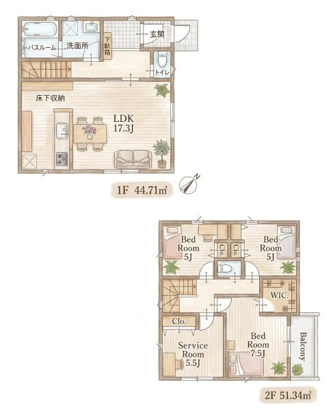 名東区藤森西町　新築戸建　1号棟