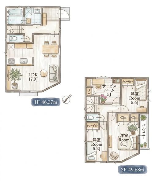 名東区藤森西町　新築戸建　2号棟