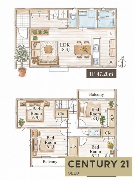 名古屋市名東区高間町　新築戸建　1号棟