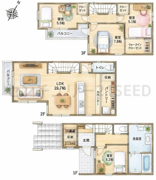 名古屋市中川区柳堀町の新築一戸建