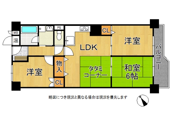 桂川ハイツ３号館　中古マンション