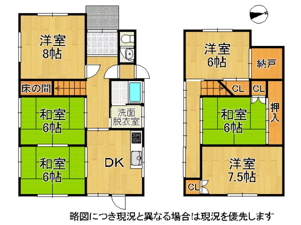 城陽市寺田北山田の中古一戸建て