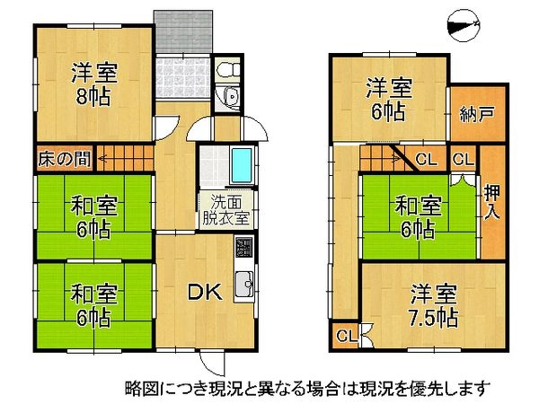 城陽市寺田北山田の中古一戸建