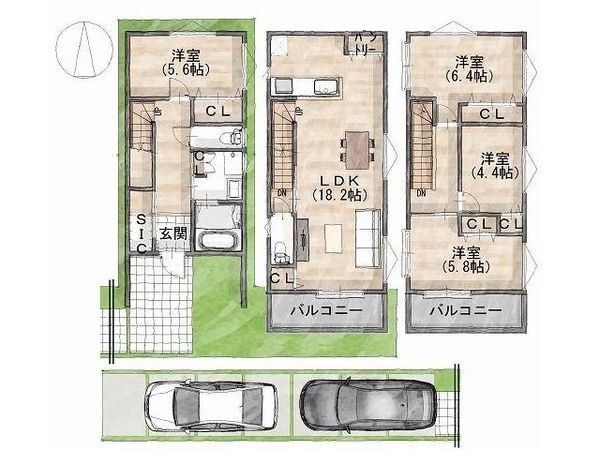 京都市上京区西千本町　新築一戸建て　3号地