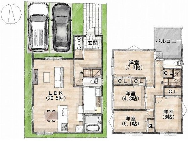 京田辺市草内五ノ坪　条件付き土地　2号地