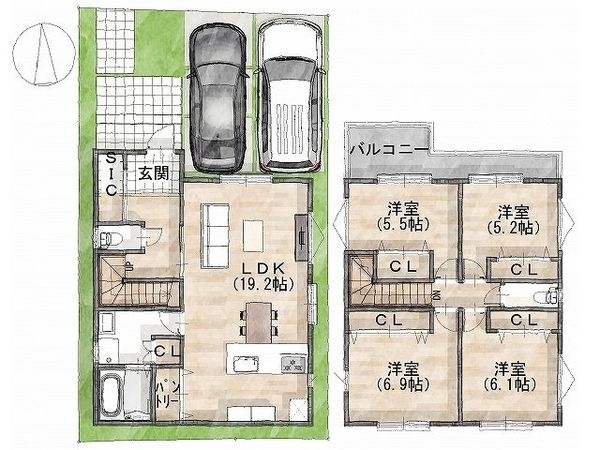 京田辺市草内五ノ坪　条件付き土地　1号地