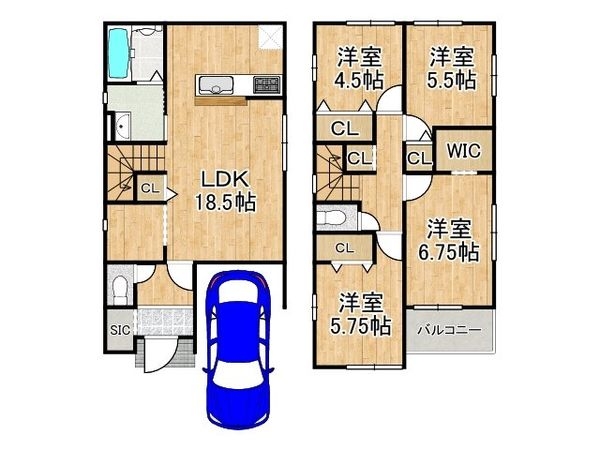 向日市鶏冠井町沢ノ西　新築一戸建て　１期　２号棟