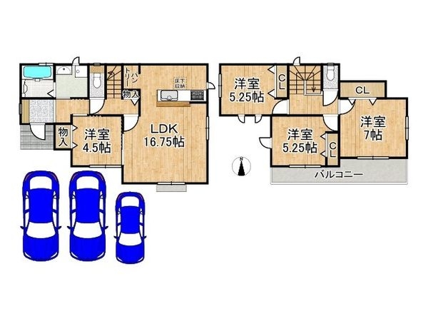 八幡市川口西扇　新築一戸建て　全１区画