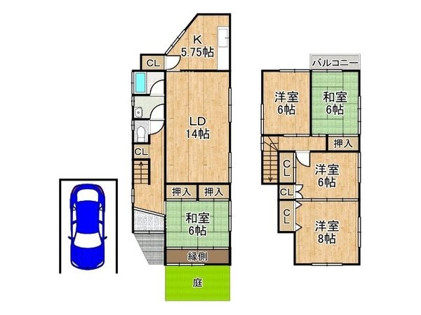 京都市山科区大宅中小路町の中古一戸建て