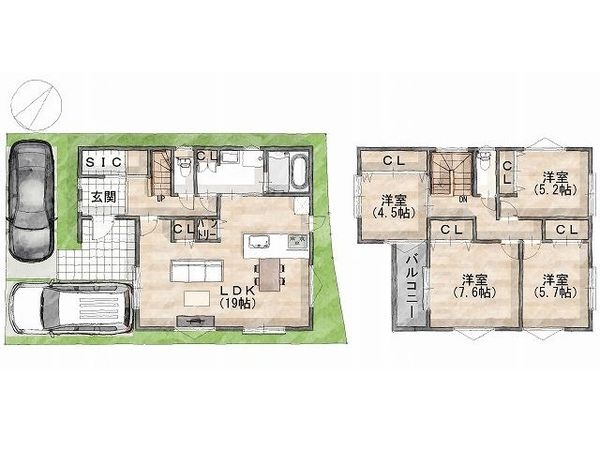 尼崎市南七松町２丁目　新築一戸建て　全１区画