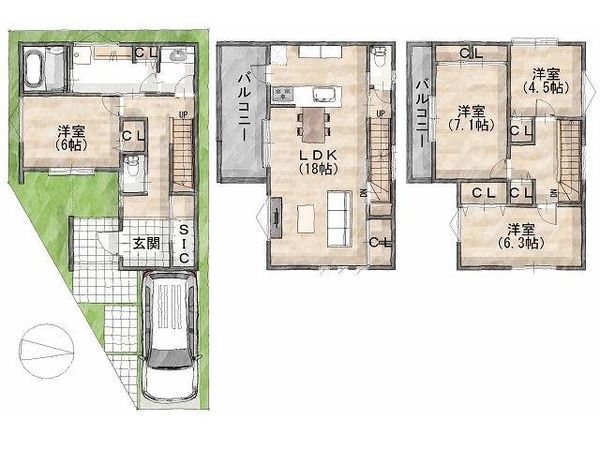 尼崎市尾浜町1丁目　新築一戸建て　全1区画
