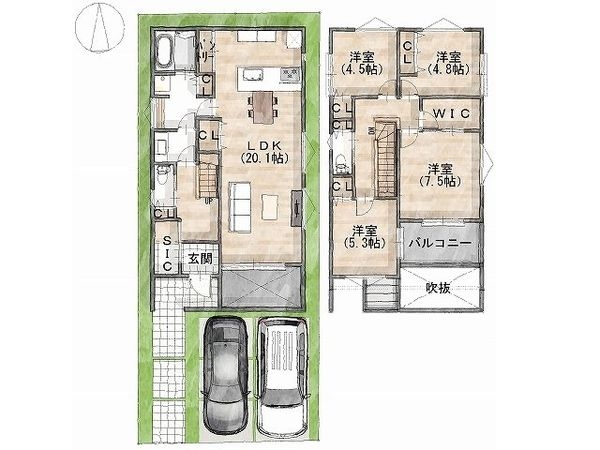 尼崎市武庫町１丁目　新築一戸建て　全１区画