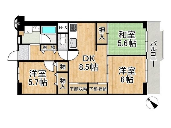 日商岩井野里マンション　中古マンション