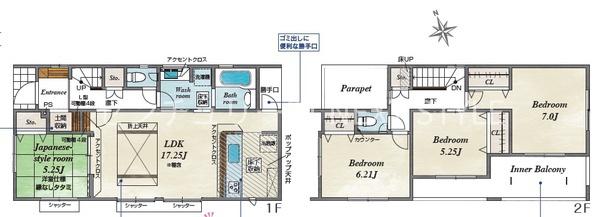 甲斐市万才の新築一戸建