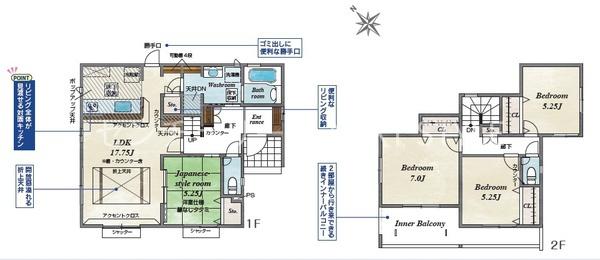 甲府市中小河原町の新築一戸建