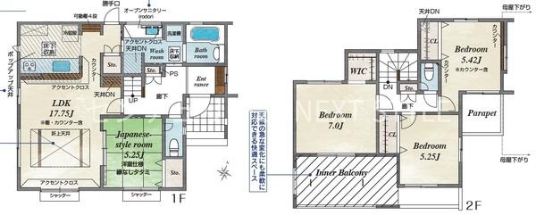 中巨摩郡昭和町築地新居の新築一戸建