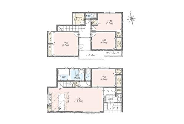 甲府市千塚１丁目の新築一戸建