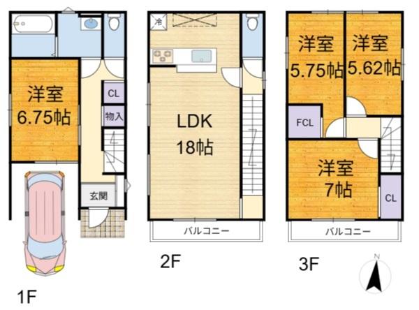 高槻市西冠３丁目の新築一戸建