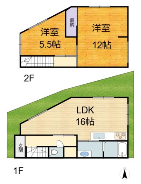 高槻市山手町１丁目の中古テラスハウス