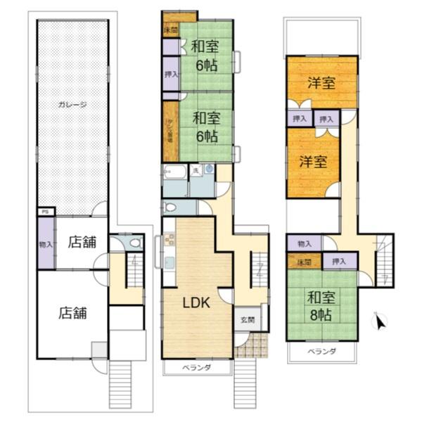 高槻市竹の内町の中古一戸建