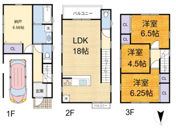高槻市野田３丁目の新築一戸建