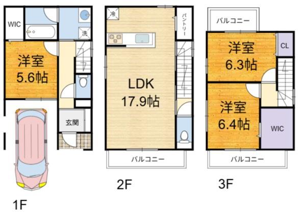 高槻市富田町５丁目の新築一戸建