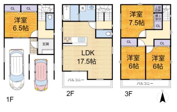 高槻市西冠３丁目の新築一戸建