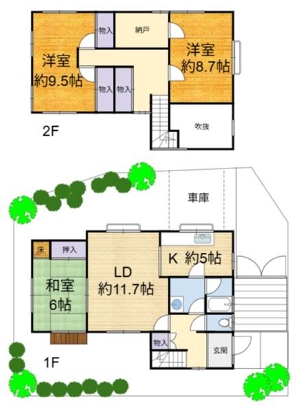 高槻市日吉台六番町の中古一戸建